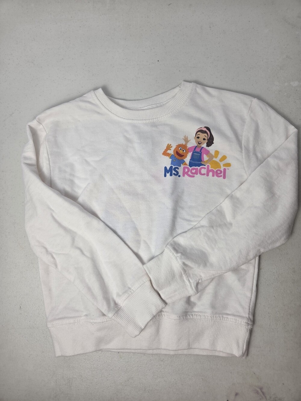Ms. Rachel Girls Top Sweatshirt Show Learning  Characters Size 4T